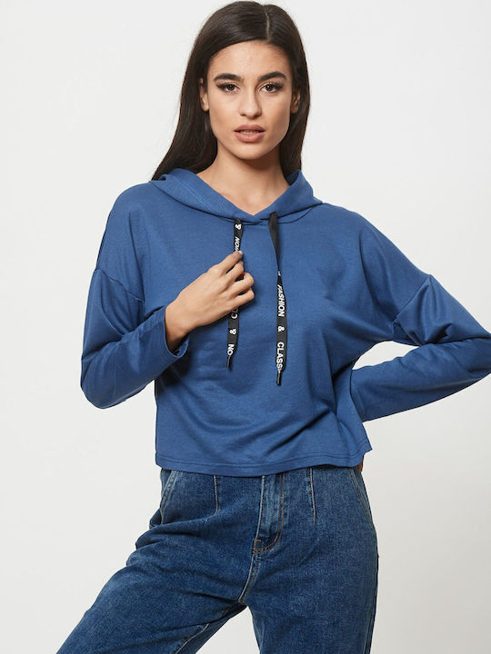 Boutique Bluze Damă cu Glugă Albastru