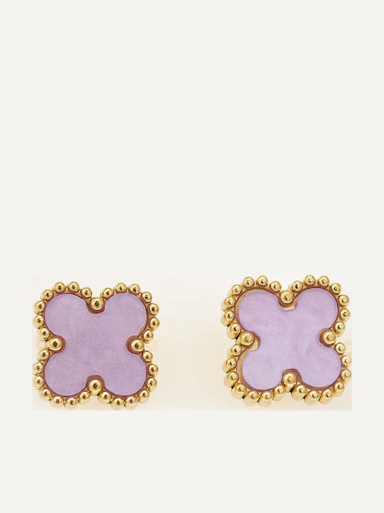 Earrings made of Steel Gold Plated Lila