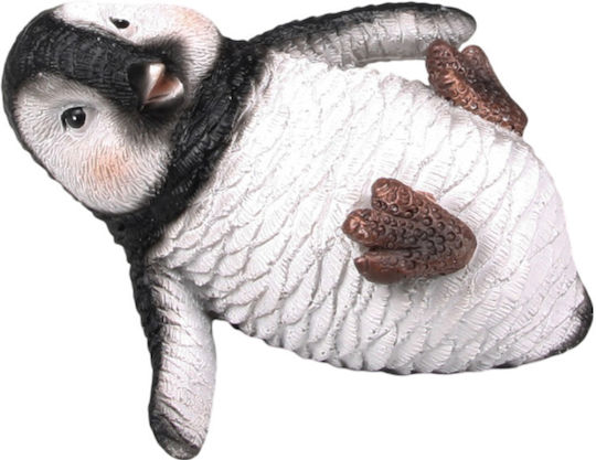 Decorative Penguin Polyresin Upside down in Supine 12x10x15cm 1pcs