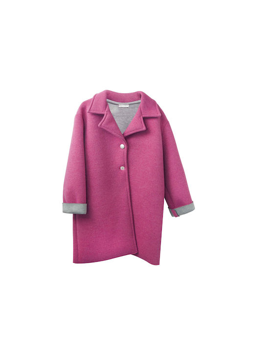 Two In A Castle Kids Coat Fuchsia