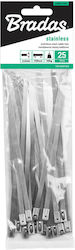 Bradas Ts1446290 Δεματικά Καλωδίων Πλαστικά 290mmx4.6mm σε Γκρι χρώμα (25τμχ) (4707998250028)