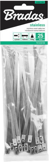 Bradas Ts1446290 Δεματικά Καλωδίων Πλαστικά 290mmx4.6mm σε Γκρι χρώμα (25τμχ) (4707998250028)