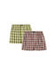 Minerva Men's Boxers Khaki-Bordeaux Checkered 2Pack