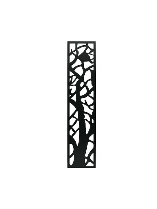 Marhome Decorative Black Metallic Silhouette 180x1.3x40cm