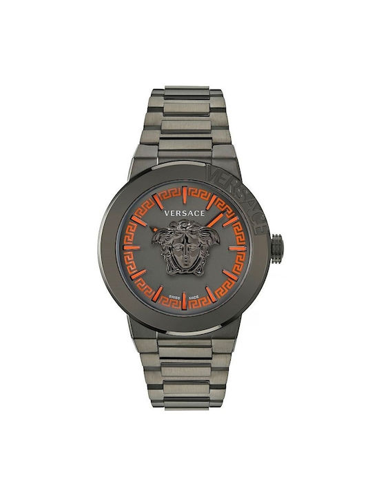 Versace Medusa Infinite Watch Battery with Black Metal Bracelet