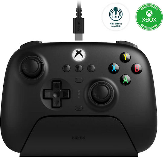 8Bitdo Ultimate With Charging Dock Ασύρματο & Ενσύρματο Gamepad για Android / PC / Xbox Series / iOS Μαύρο