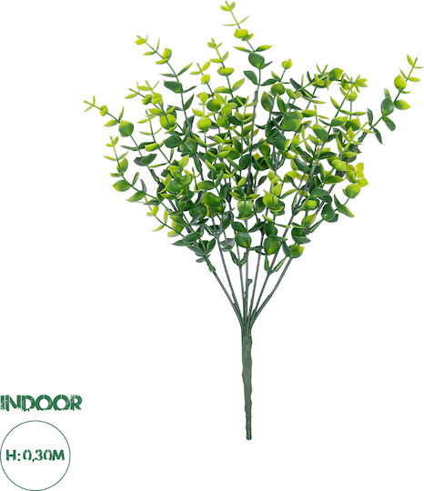 Globostar Artificial Garden Eucalyptus Branch 21065 Διακοσμητικό Κλαδί Ευκάλυπτος Φ25 X Υ30cm