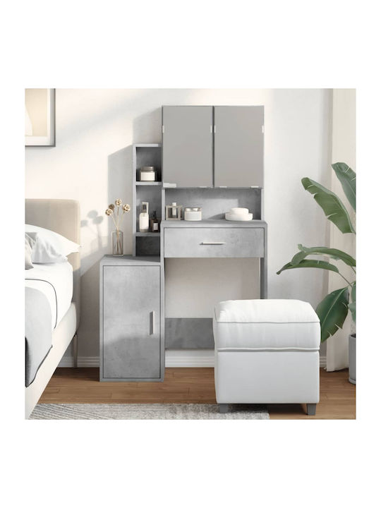 Schminktisch Hölzern Grey Rock mit Spiegel 80x3...