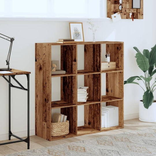 Bibliotecă Din Lemn Vechi 102x32x102cm