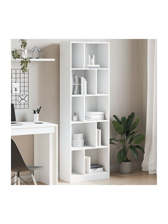 Bookcase White 57x28.5x174cm