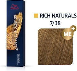Wella Koleston Perfect Me+ Hair Dye 7/38 Blonde...