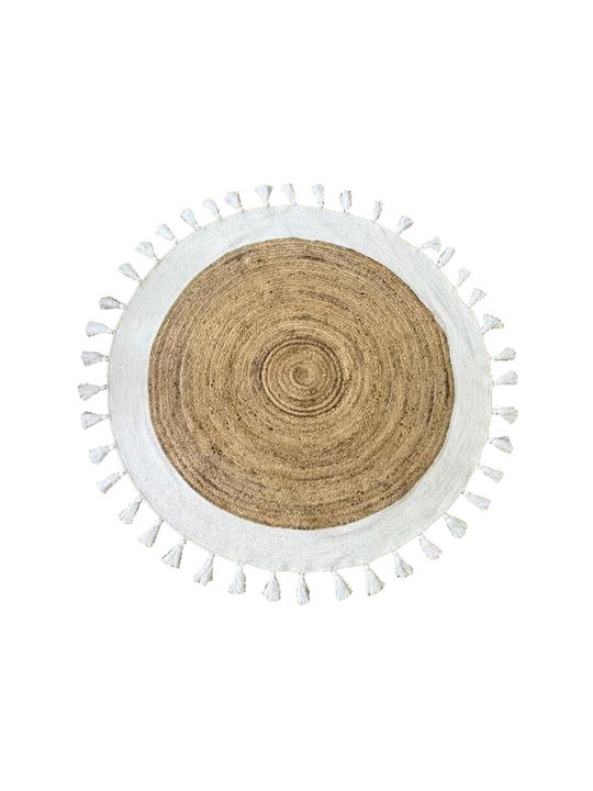 InTheBox Teppich Rund Sommer aus Jute Natural W...