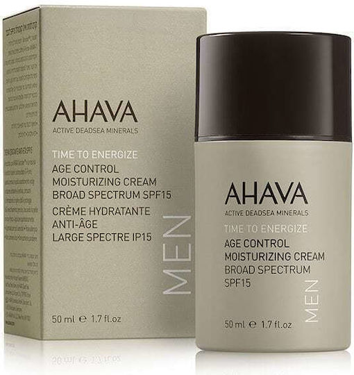 Ahava Time To Energize Ανδρική Κρέμα Προσώπου Ημέρας με SPF15 για Ενυδάτωση & Αντιγήρανση 50ml