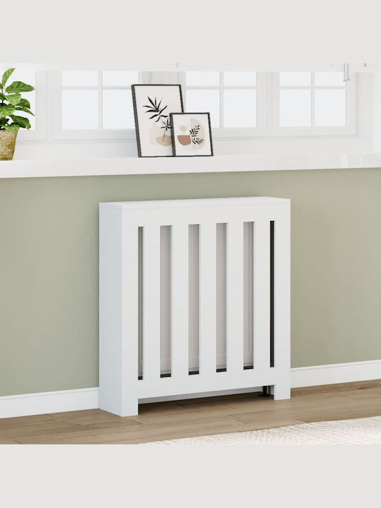 vidaXL White Particleboard Radiator Cover 78x20x82cm