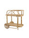 Oval Side Table Rattan Made of Bamboo Natural M77.5xL46.7xH76.2cm
