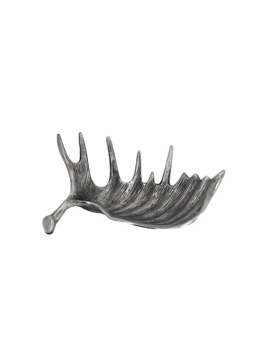 Artekko Silver Διακοσμητικό Μπωλ Μεταλλικό Ασημί 38.1x22.9x15.2cm