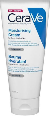 CeraVe Moisturising Hidratantă Crema pentru Corp cu Acidul hialuronic pentru Piele Uscată 177ml