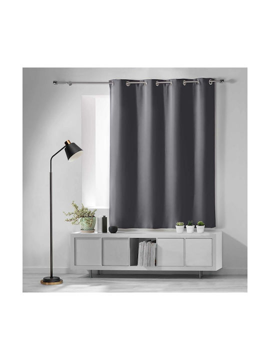 Atmosphera Verdunkelungsvorhang mit Grommets Grau 135x180cm
