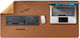 Ebest Cork & Leather Desk Mat Stitched Mouse Pads 800*400*2mm Brown