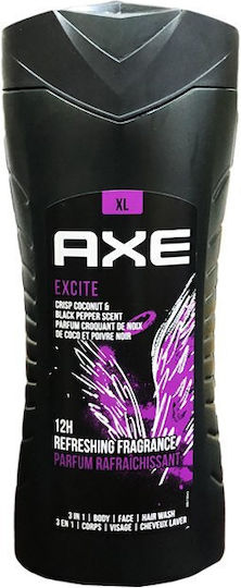 Axe Excite Αφρόλουτρο σε Gel για Άνδρες Αναζωογονητικό 400ml