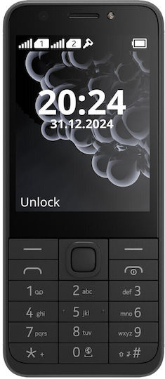 Nokia 230 (2024) Dual SIM Κινητό με Κουμπιά (Αγγλικό Μενού) Μαύρο