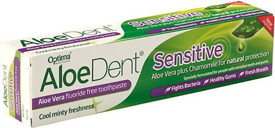 Optima Naturals Aloe Dent Sensitive Οδοντόκρεμα για Ευαίσθητα Δόντια , Τερηδόνα , Πλάκα , Ουλίτιδα & Λεύκανση 100ml