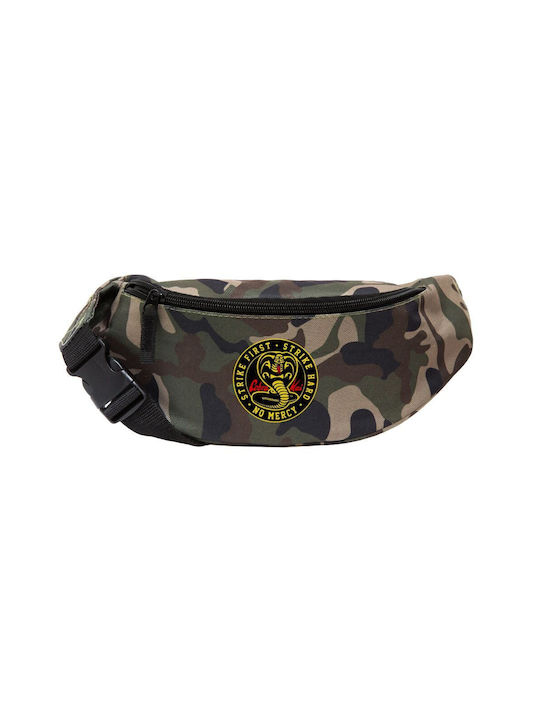 Cobra Kai Strike First Dojo Unisex Τσαντάκι Μέσης Μπανάνα Χρώματος Παραλλαγή Jungle 2 Τσέπες