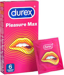 Durex Condoms Pleasure Max 6pcs 56mm with Ribs