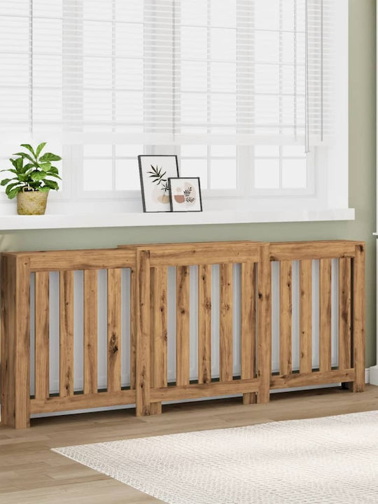 vidaXL Husă Pentru Radiator Din PAL Maro 205x21.5x83.5cm