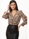 Women's Blouse Printed Black