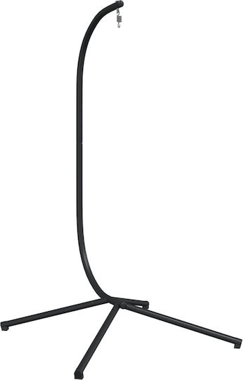 vidaXL Metallische Hängemattenständer Schwarze 104x100x197cm