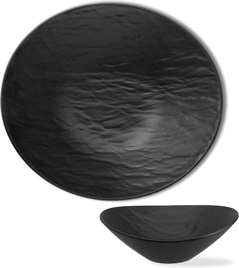Viosarp Plate Soup Oval made of Melamine Gray 24x24cm