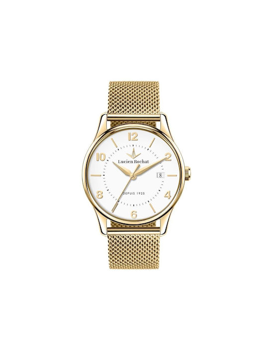 Lucien Rochat Watch with Gold Metal Bracelet