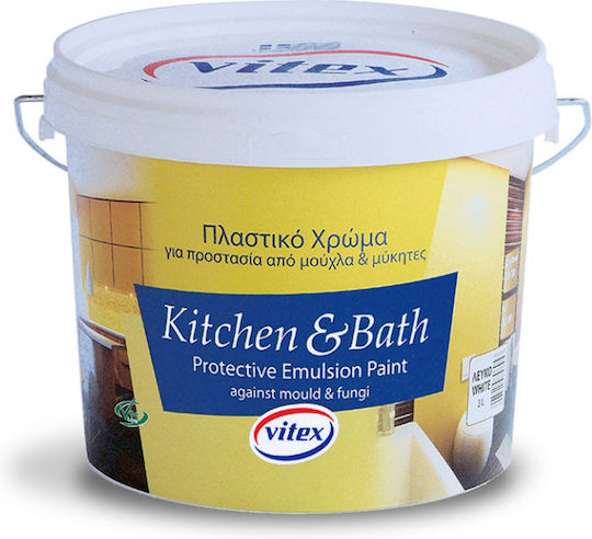 Vitex Kitchen Bath Πλαστικό Χρώμα για Εσωτερική Χρήση Vitex Kitchen And Bath 3lt