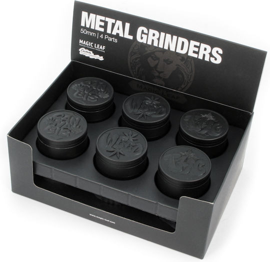 Rindele metalice gravate 3D negre 4 părți 50mm