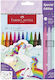 Μαρκαδόροι Faber Castell Μονόκερος Σετ 10+3 + Αυτοκόλλητα 554213 12310991 Faber Castell