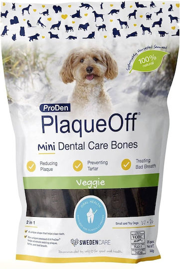 PlaqueOff Bones Λιχουδιά για Σκύλους κατά της Πέτρας & Πλάκας 340gr 20τμχ
