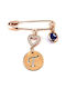 Goldsmith Child Safety Pin Μονόγραμμα made of Silver