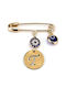 Goldsmith Child Safety Pin Μονόγραμμα made of Silver