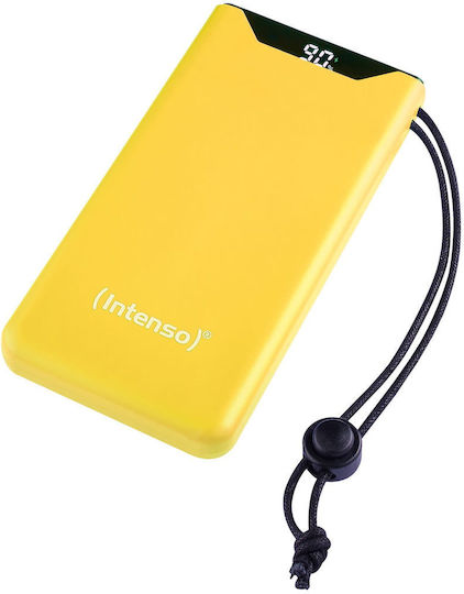 Intenso F10000 Power Bank 10000mAh 20W cu Port USB-A și Port USB-C Quick Charge 3.0 Galben