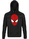 Kinder-Sweatshirt mit Kapuze und Taschen Black Spiderman Fanart