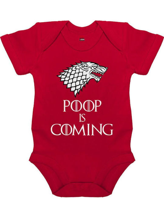 Koupakoupa Poop Is Coming Short-Sleeved Red