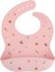 Tutete Bugs Waterproof Bib Silicone with Button & Pocket Pink for 6 m+