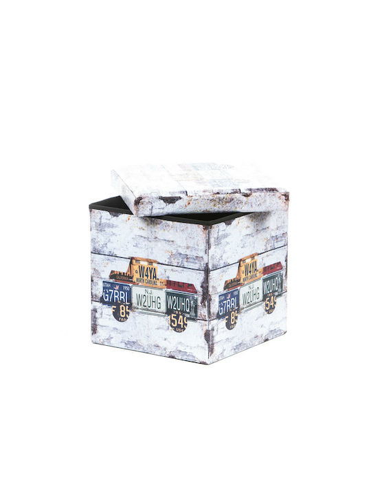 Scaune Camera de zi Cu spațiu de depozitare Tapițat cu Piele Ecologică Multicolor 38x37.5x38buc