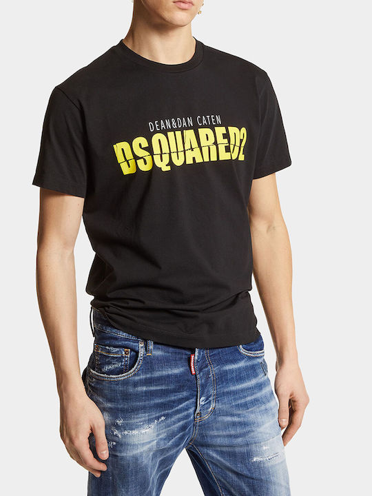 Dsquared2 Ανδρικό T-shirt Κοντομάνικο Black