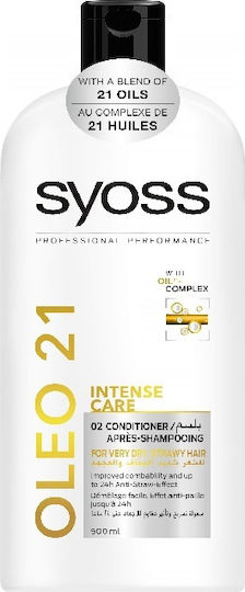 Syoss Oleo 21 Intense Care Balsam Reconstrucție/Nutriție pentru Toate Tipurile de Păr 500ml