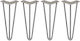 4 X 12" Hairpin Beine 3 Zinken 10mm Rohstahl