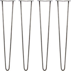 4 X Picioare de mobilier de 28" cu 2 dinți de 10 mm din oțel brut 4 X Picioare de mobilier de 28" cu 2 dinți de 10 mm din oțel brut