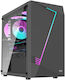 Darkflash Aigo AL390 Full Tower Computer Case with Window Panel and RGB Lighting Black