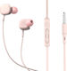 Tellur TLL162381 In-ear Handsfree Headphones with Connector 3.5mm Pink